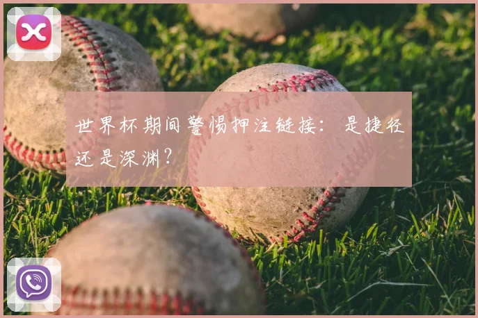 世界杯期间警惕押注链接:是捷径还是深渊?